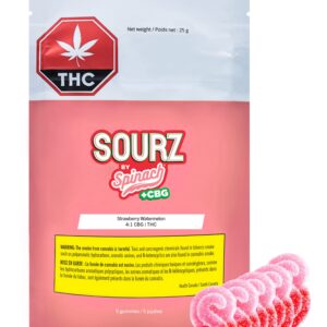 Spinach - Sourz: Strawberry Watermelon THC:CBG - Gummy